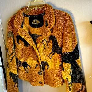 Cabalas cozy Horse print warm jacket Size Medium